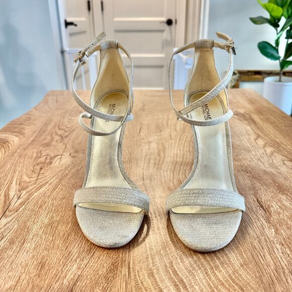 Michael Kors | Antonia Glitter Gold StilettoHeels |Women’s Size 8.5 - Picture 1 of 10